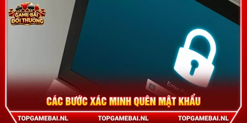 Các bước xác minh quên mật khẩu