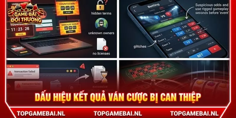 Dấu hiệu kết quả ván cược bị can thiệp