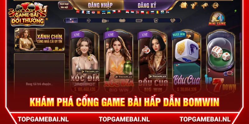 BOMWIN sở hữu hệ thống giải trí trực tuyến đa dạng