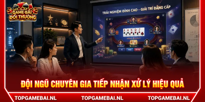 Đội ngũ chuyên gia tiếp nhận xử lý vấn đề hiệu quả
