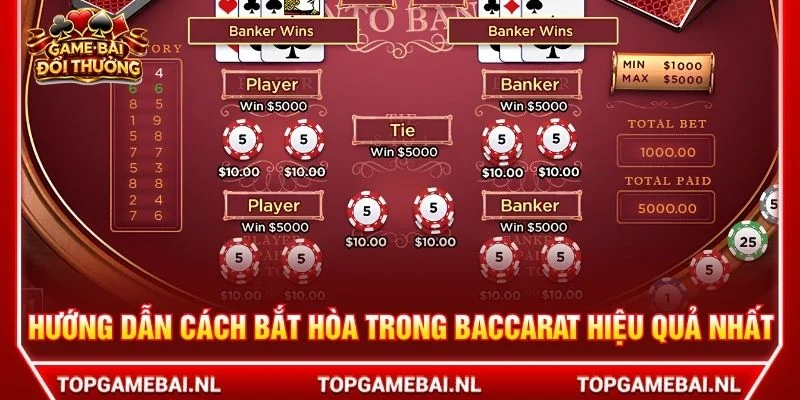 Hướng dẫn cách bắt Hòa trong Baccarat hiệu quả nhất