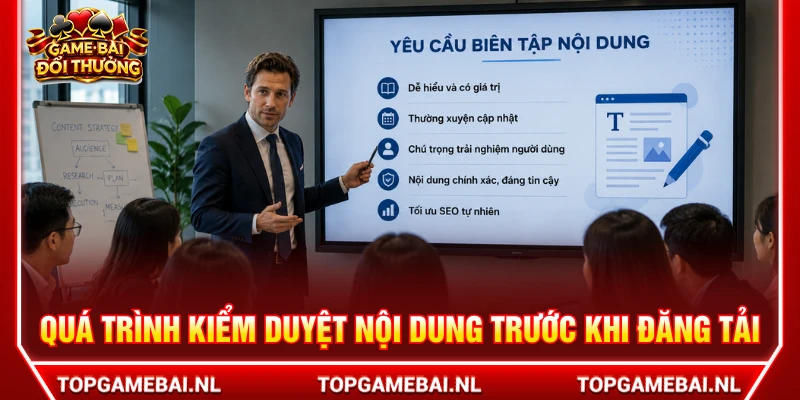 Quá trình kiểm duyệt nội dung trước khi đăng tải của CEO Mark Scaloni